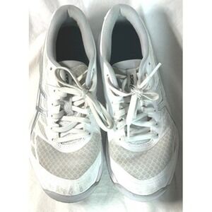 Asics Gel-Tactic 12 Womens Volleyball Shoes White Silver 1072A092 Size 8